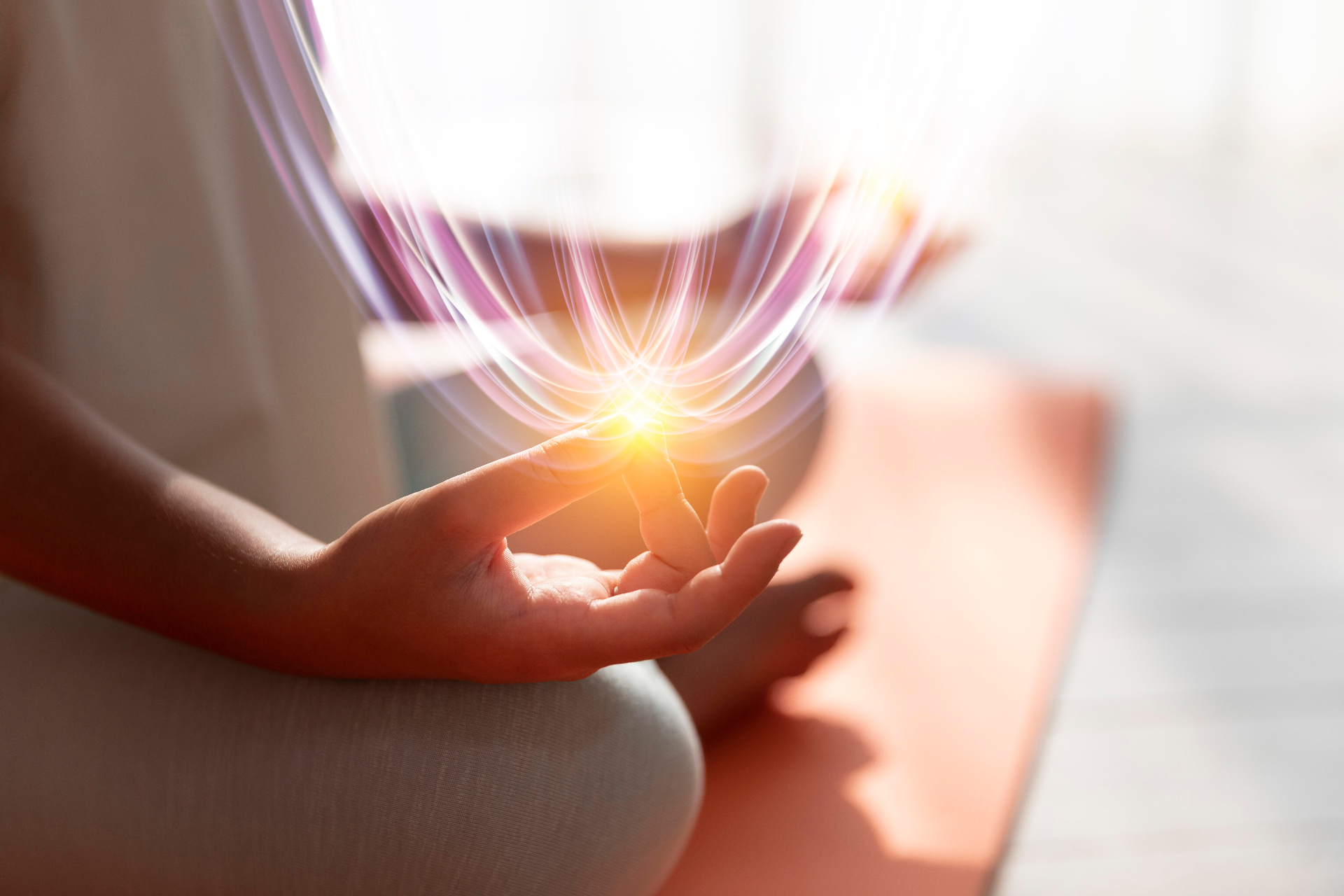 Meditação holística com luz energética
